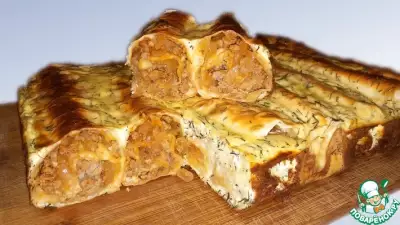 Быстрый мясной пирог из лаваша