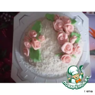 Торт из печенья Розочка