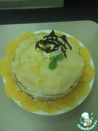 Блинный торт с апельсиновым ликером (Grand marnier)