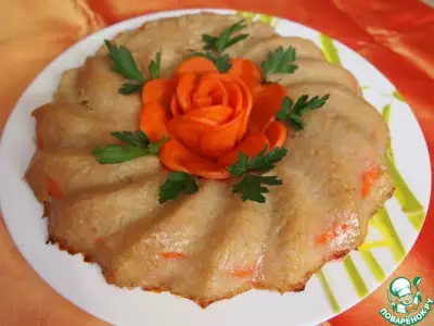 Капустный кекс-пирог с морковной прослойкой