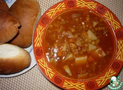 Суп с чечевицей и паприкой