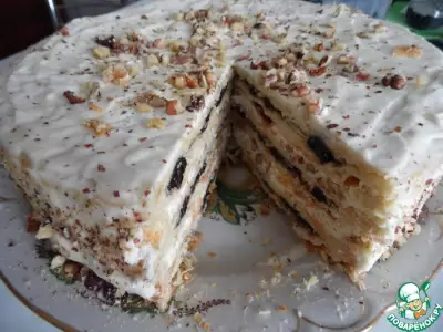 Торт "Наполеон" сливовый