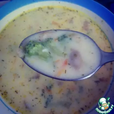 Сливочно-сырный суп с брокколи