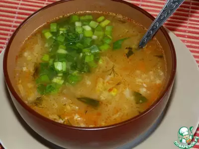 Овощной суп с пшенной крупой