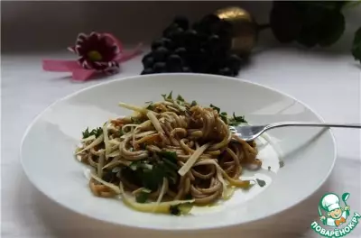 Спагетти с бальзамическим уксусом