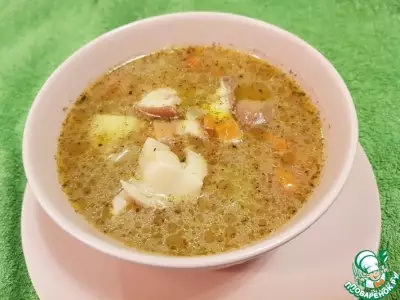 Суп крупяной с грибами