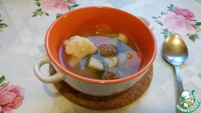 Лёгкий суп с фрикадельками