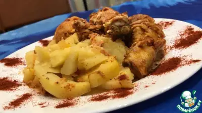 Имбирно-чесночная курица с картофелем