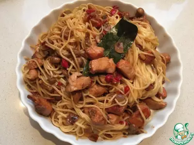 Пикантные китайско-итальянские спагетти