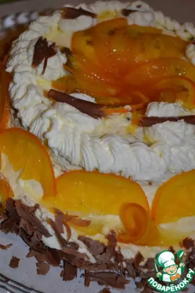 Торт "Апельсиново-шоколадные облака"