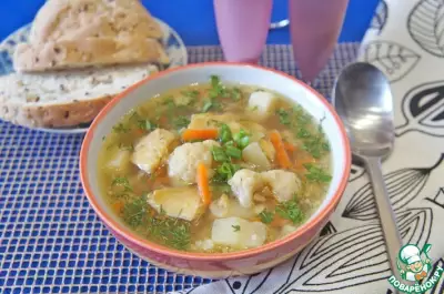 Суп из копченой трески и цветной капусты