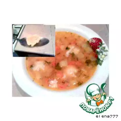 Суп с клeцками и овощами