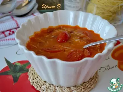 Томатный суп с красной фасолью