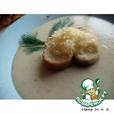 Крем-суп из цветной капусты с грибами