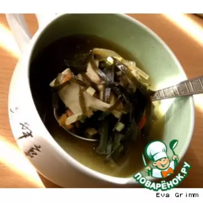 Суп Шиитаке с морской капустой