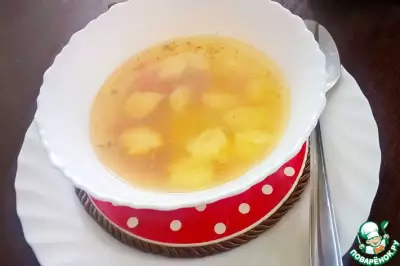 Суп картофельный с рисовыми клёцками
