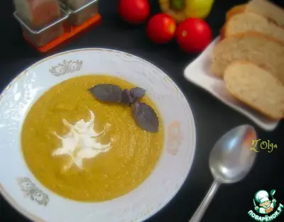 Овощной крем-суп с чечевицей