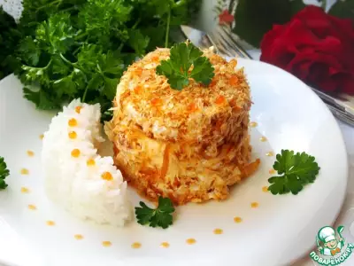 Рыбные мини-тортики с ароматным рисом