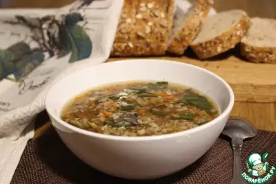 Грибной суп с гречневой крупой