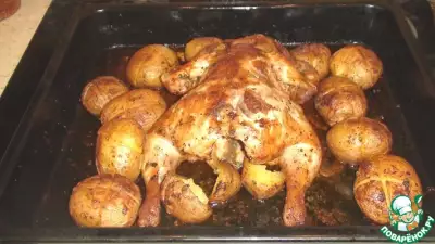 Курица с картофелем в духовке