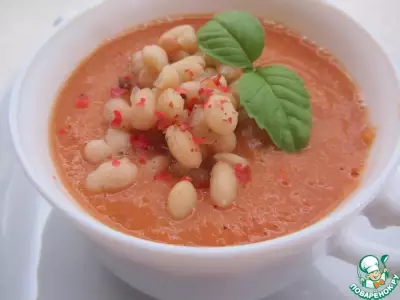 Суп из белой фасоли с томатами