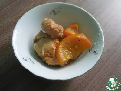 Тушеная курица с апельсинами в мультиварке