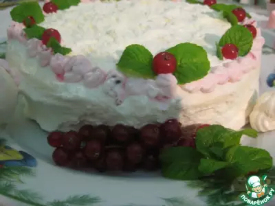 Торт-безе "Снежная полянка"