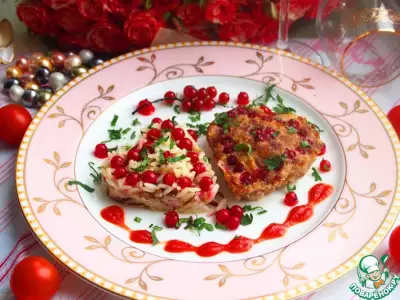 Сливочно-мясные пирожные с красной смородиной