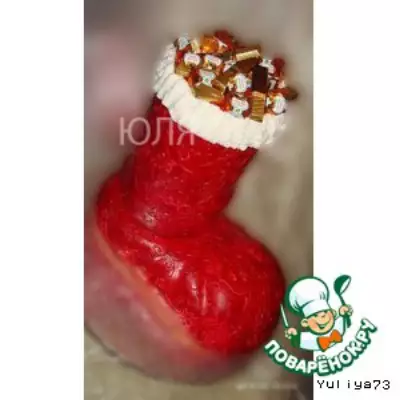 Торт Сапожок Деда Мороза