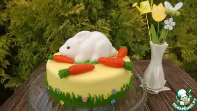 Торт "Кролик любит морковку"