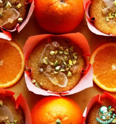 Апельсиновые кексы из манной крупы