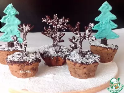 Кексы "Зимний лес"
