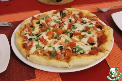 Пицца с салями и перцем пепперони "Как в Италии"