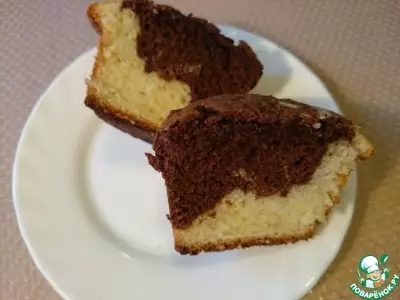 Мраморный кекс с шоколадом