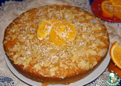 Африканский пирог с кокосом и апельсином