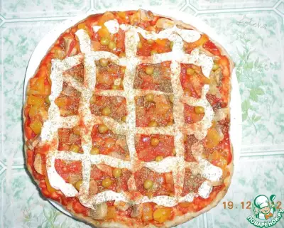Постный пиццеобразный лаваш