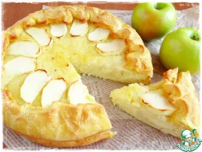 Рисовый пирог с яблоками и лимонным джемом