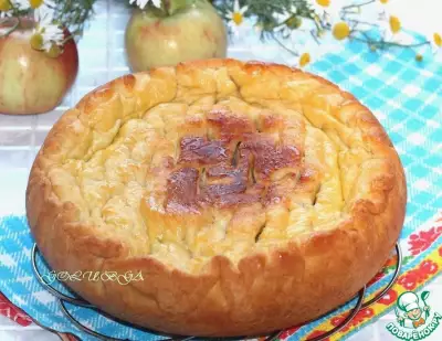 Пирог с картофелем и грибами в мультиварке