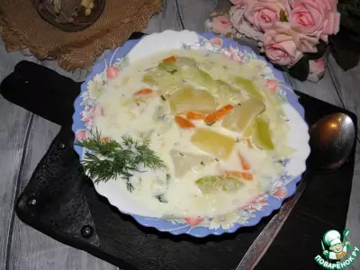 Суп молочный с кабачками