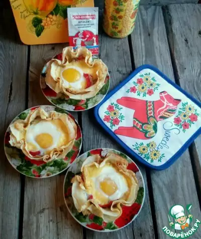Закусочные блины с яйцом
