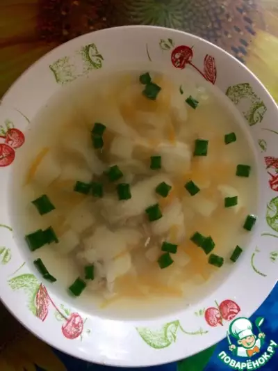 Легкий суп из трески