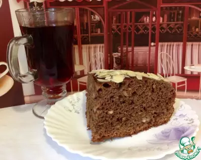 Шоколадно-кофейный пирог с орехами "Белочка"