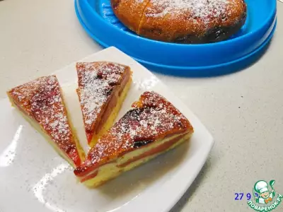 Влажный пирог с айвой в мультиварке и в духовке