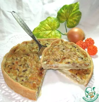 Пирог "Сырно-грибное удовольствие"