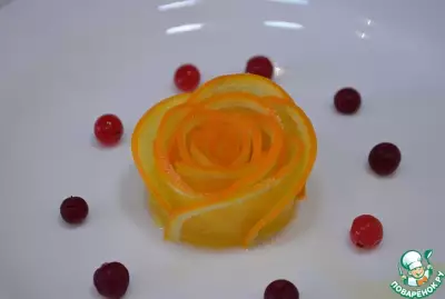 Роза из апельсина