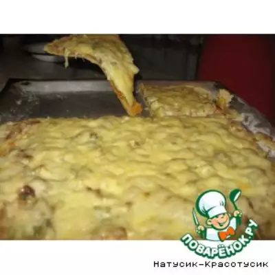 Пицца с рыбой