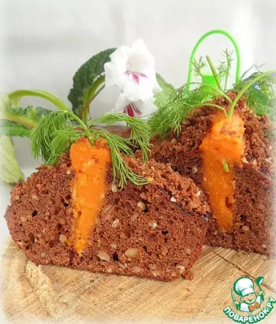 Морковный кекс с соленой карамелью