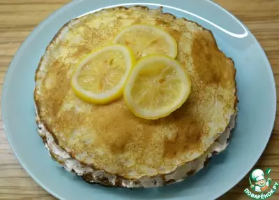 Блинный торт с лимонным творогом