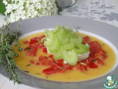 Рыба с сельдереем и томатным соусом