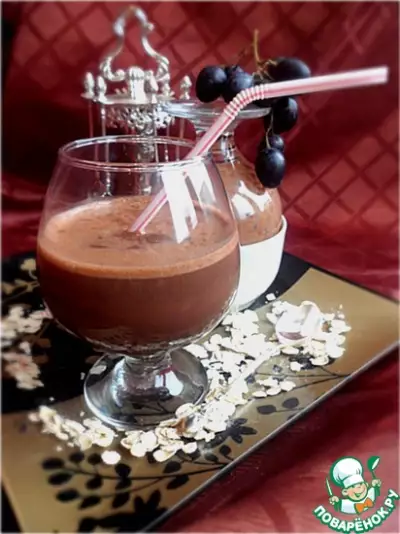 Горячий шоколад-напиток из какао с геркулесом